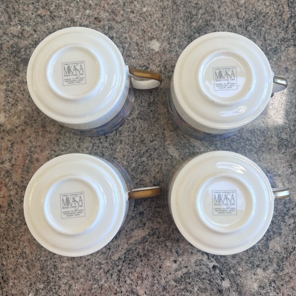 Mikasa Montmartre cups and saucers, bread and butter plates, and salad plates - Picture 9 of 17